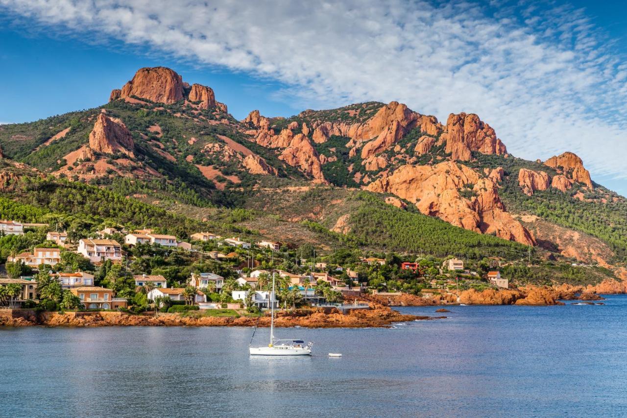 Agay Cap Esterel Le Hameau F2 Clim Plein Sud Dernier Etage Magnifique Vue Mer Saint-Raphaël المظهر الخارجي الصورة
