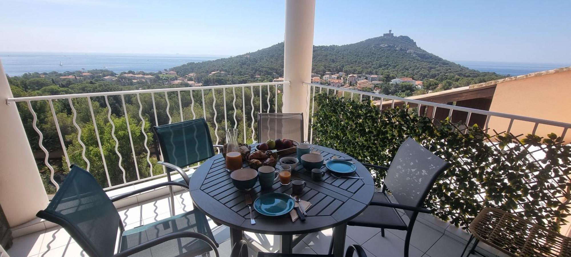 Agay Cap Esterel Le Hameau F2 Clim Plein Sud Dernier Etage Magnifique Vue Mer Saint-Raphaël المظهر الخارجي الصورة